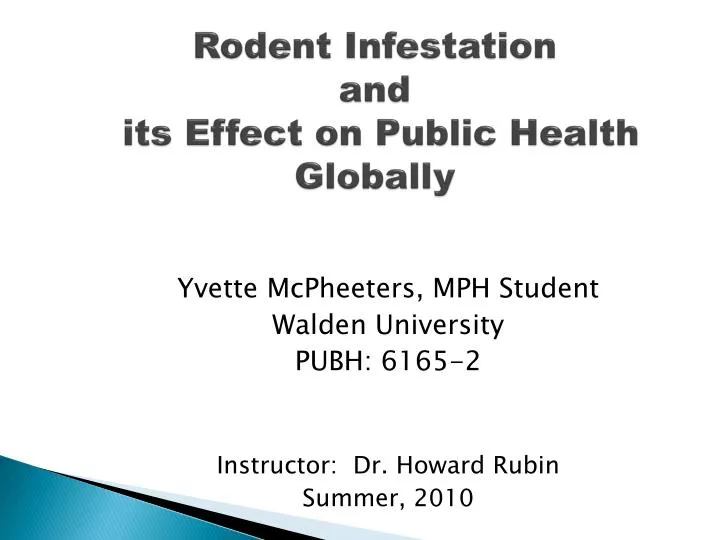 rodent infestation and its effect on public health globally n.