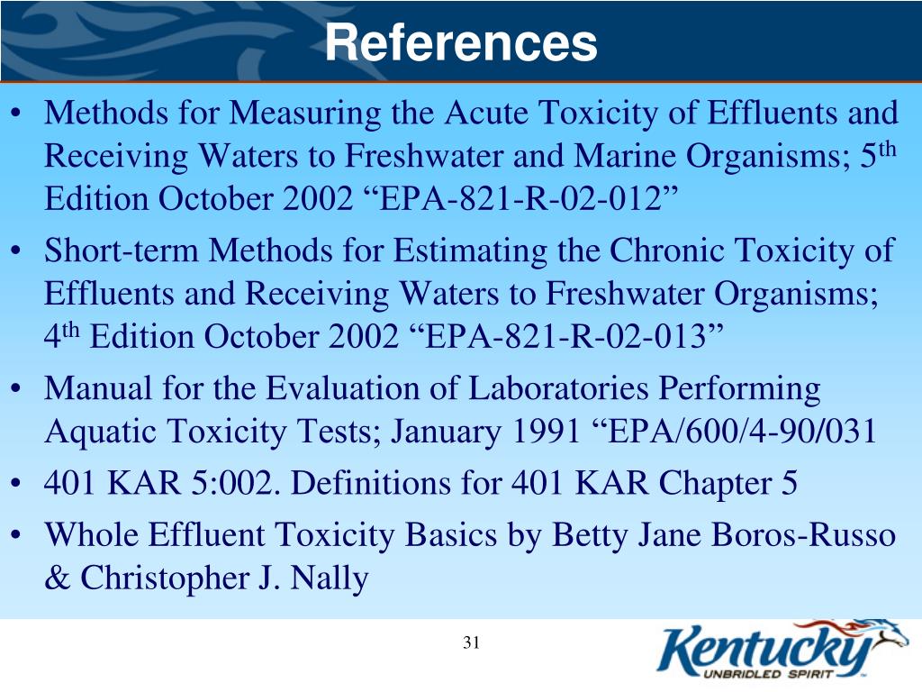 Whole Effluent Toxicity Methods