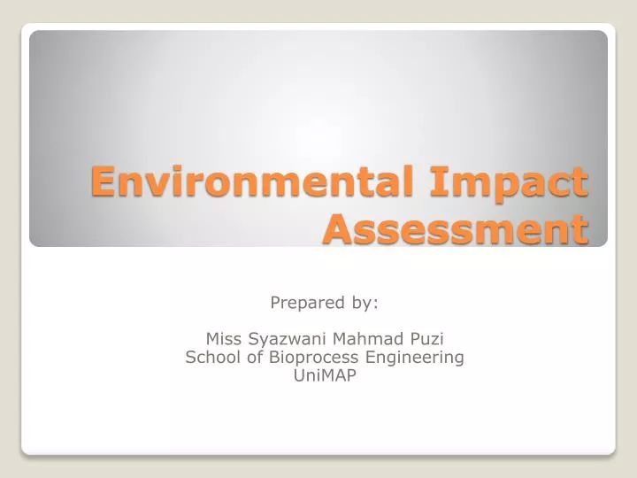 environmental impact assessment n.