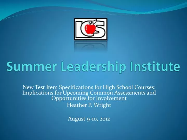 PPT Summer Leadership Institute PowerPoint Presentation, free
