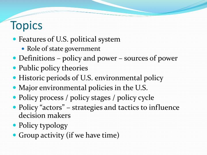 stages of public policy process
