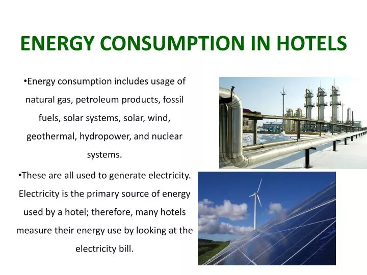 PPT ENERGY CONSUMPTION IN HOTELS PowerPoint Presentation, free