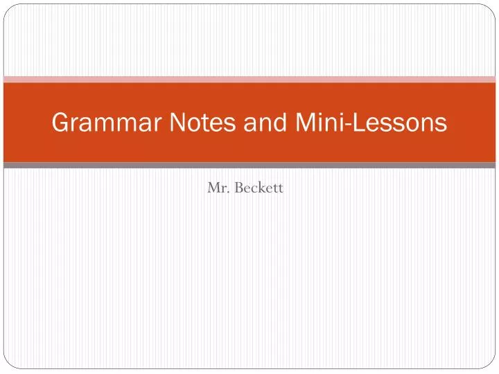 grammar notes and mini lessons n.