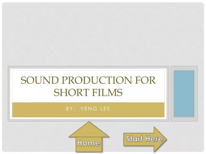 sound production for short films n.