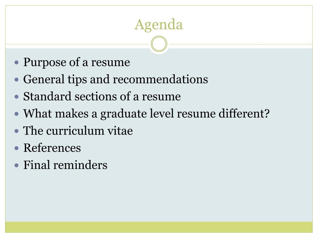 PPT - Resume Writing for Graduate Students PowerPoint Presentation ...