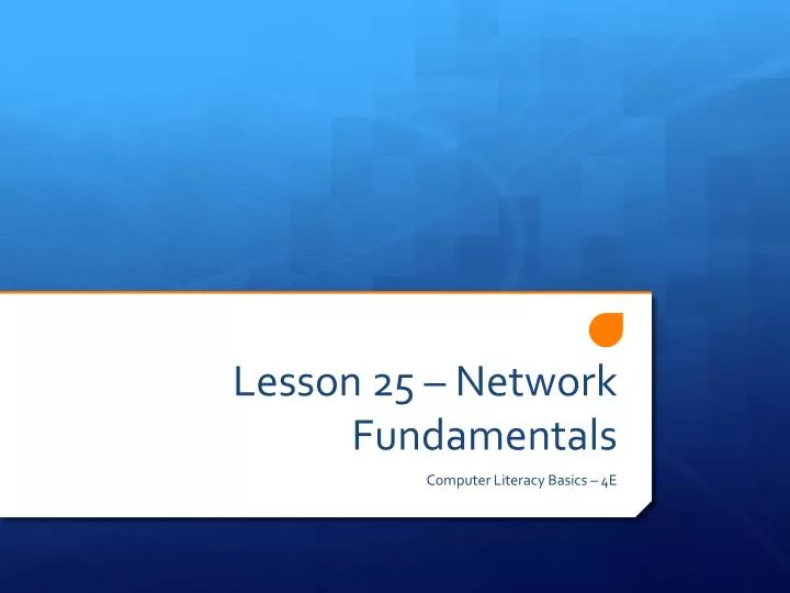 PPT Lesson 25 Network Fundamentals PowerPoint Presentation, free