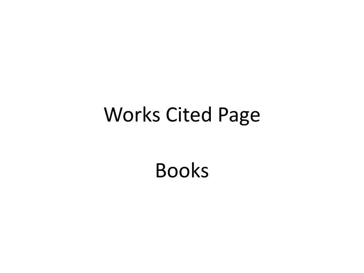 workcited page