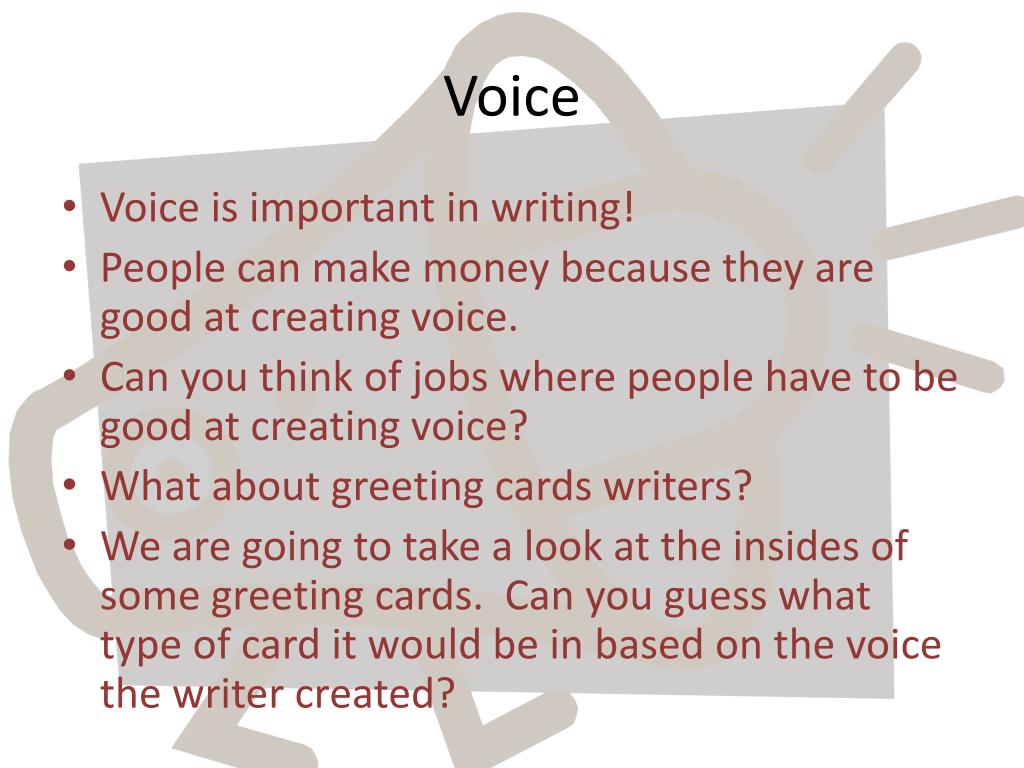 creating voice in writing