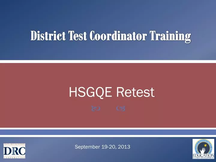district test coordinator training n.