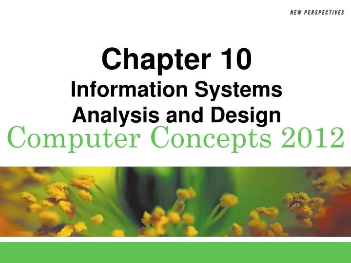 chapter 10 information systems analysis and design n.