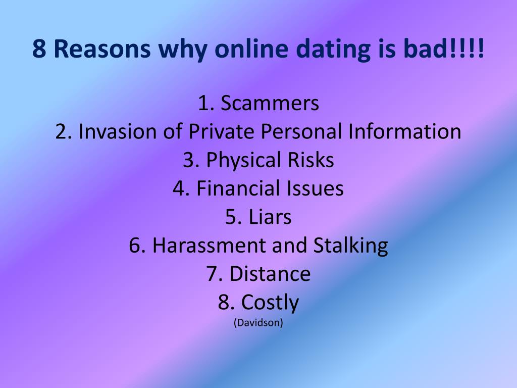 disadvantages online dating dangers