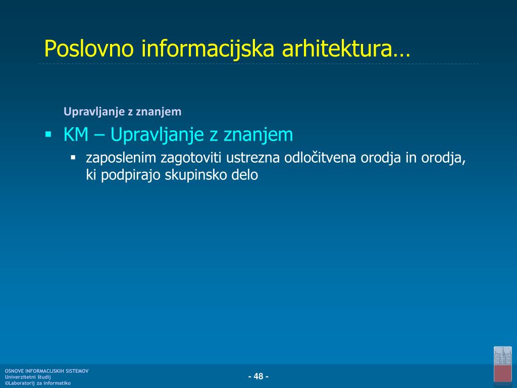 PPT - Osnove informacijskih sistemov PowerPoint Presentation, free download  - ID:1626566