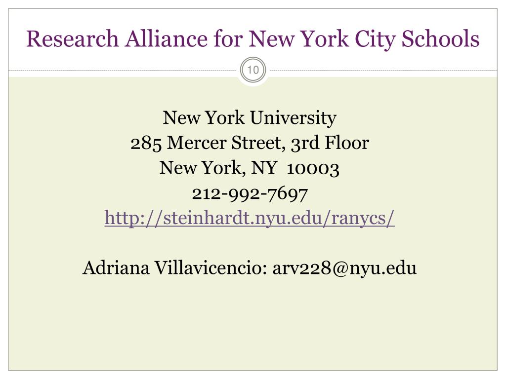 research alliance for new york city schools