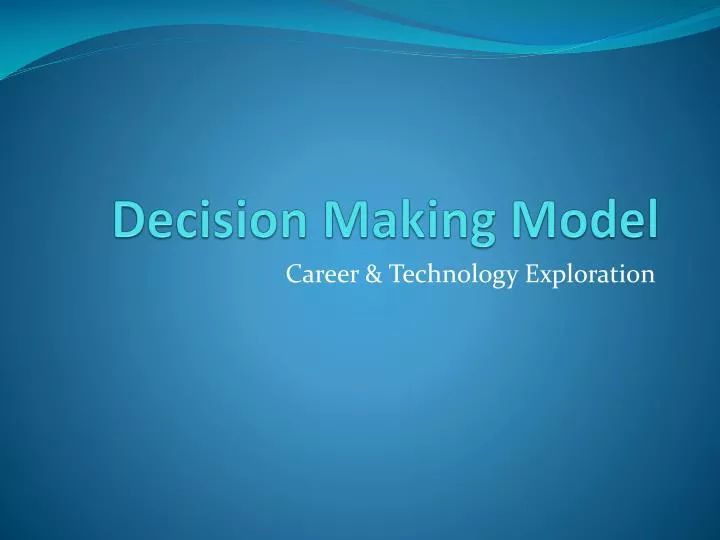 decision making model n.