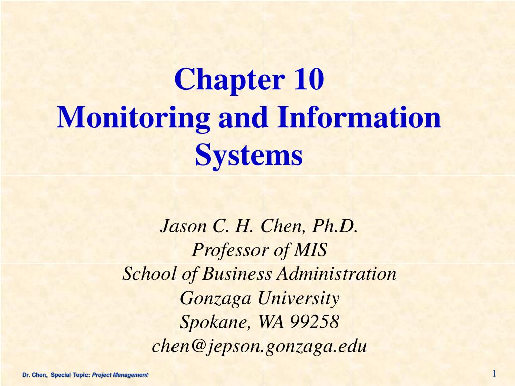 PPT - Chapter 10 Monitoring and Information Systems PowerPoint Presentation  - ID:1627834