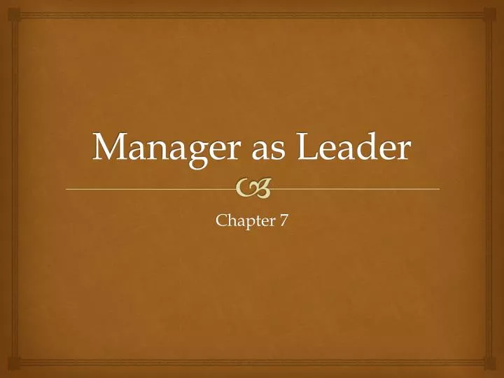 manager as leader n.