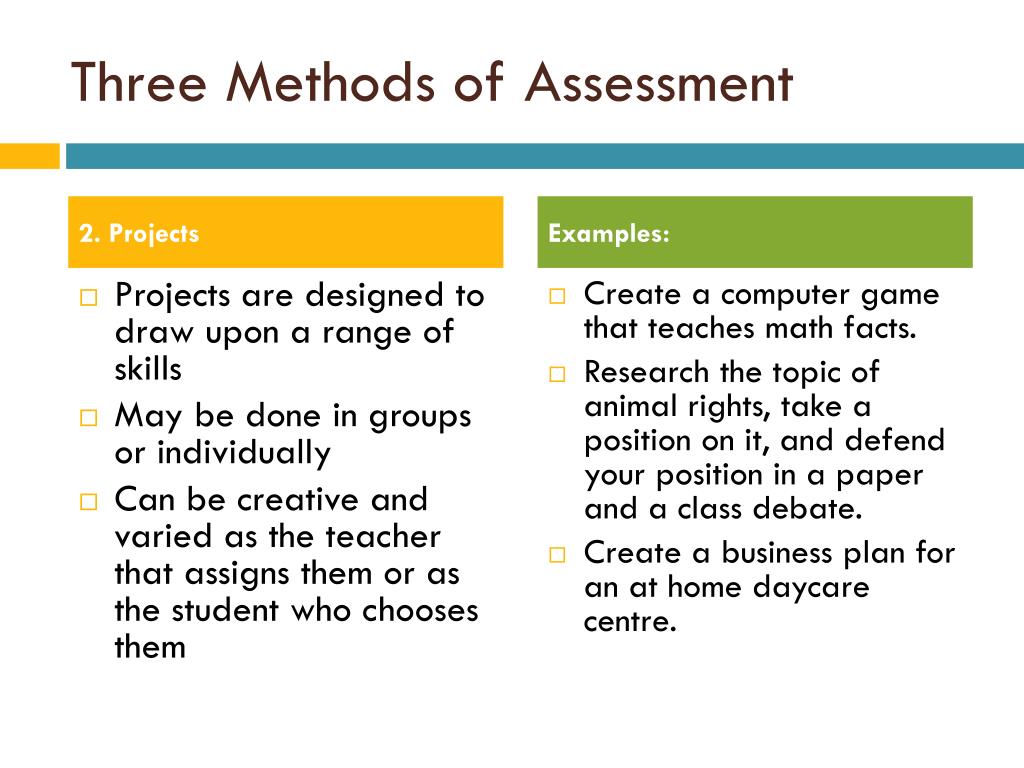 assignment assessment method