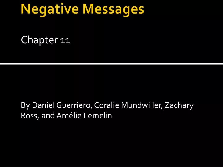 PPT Negative Messages PowerPoint Presentation Free Download ID 1628893