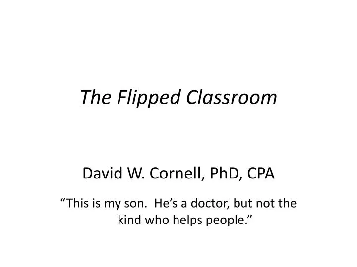 the flipped classroom n.