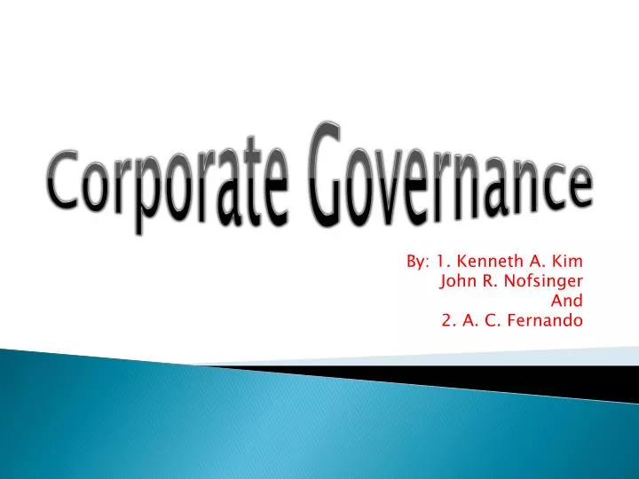 corporate governance n.