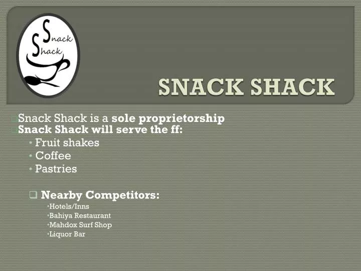 snack shack n.