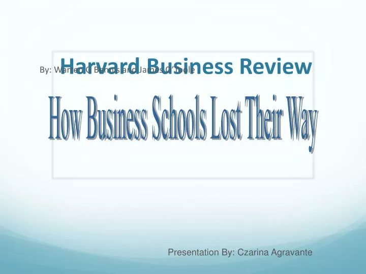 presentation harvard business review