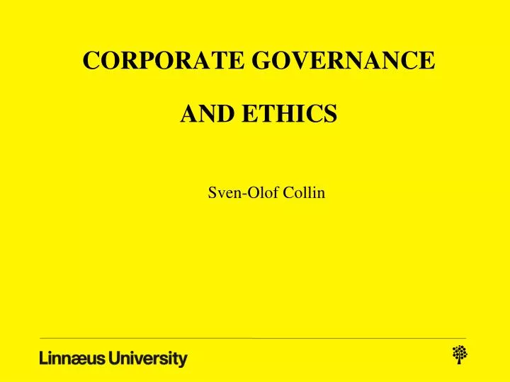 ethics in corporate governance case study