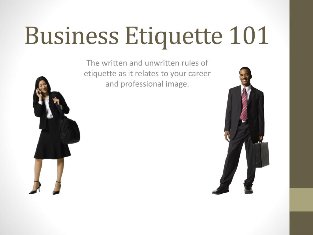 presentation business etiquette ppt