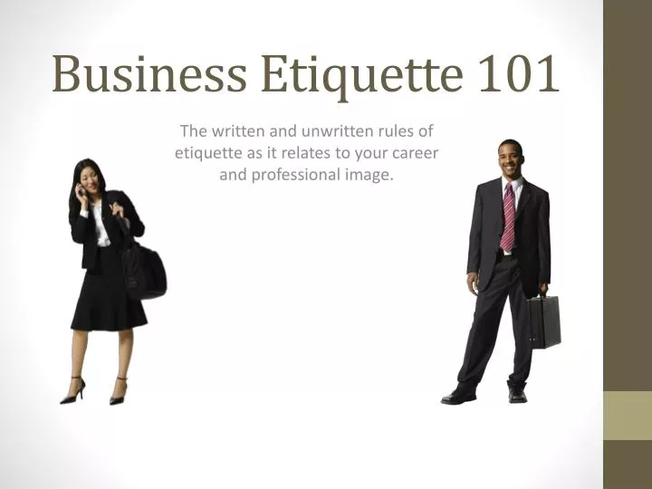 PPT Business Etiquette 101 PowerPoint Presentation, free