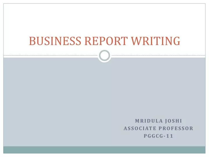 business report writing n.