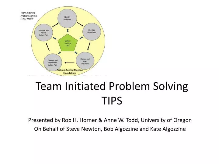 give an example of problem solving team