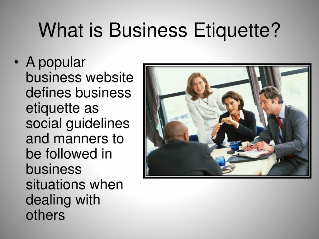 business etiquette presentation topics