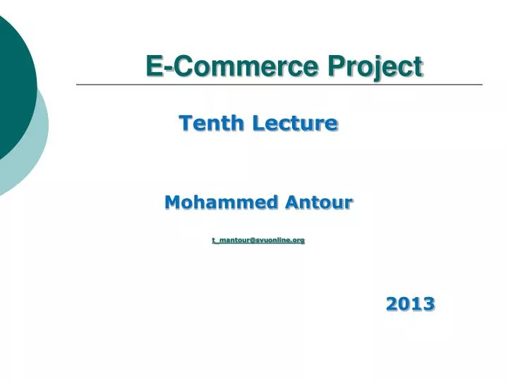 PPT  ECommerce Project PowerPoint Presentation, free download  ID