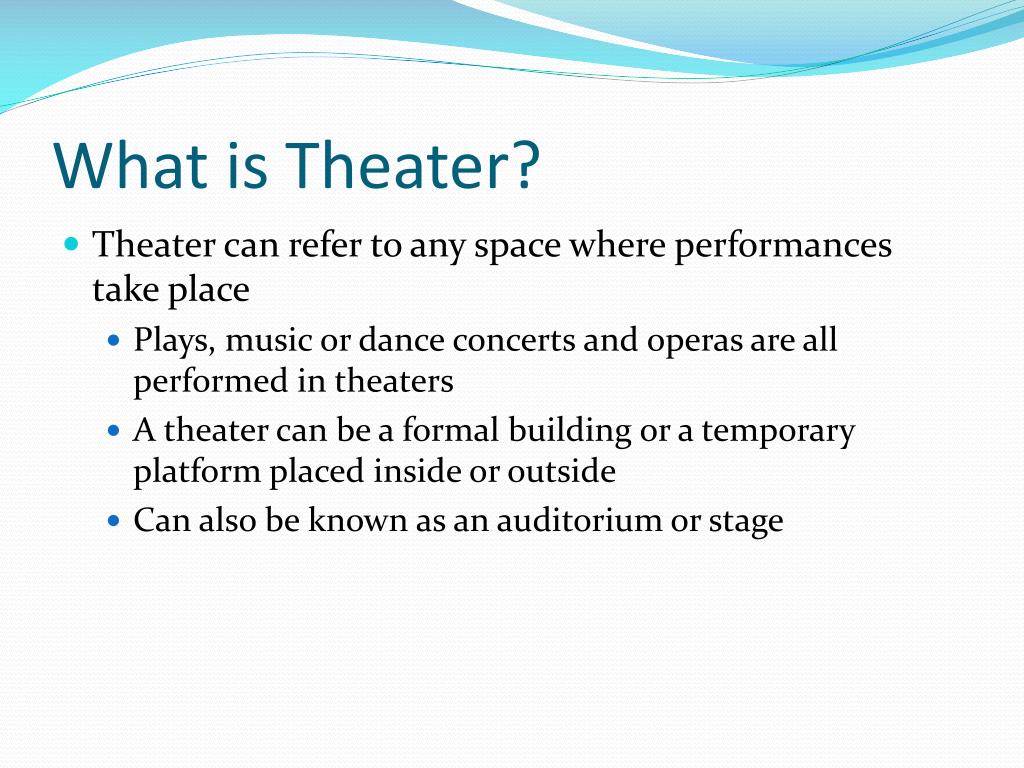 presentation theatre definition