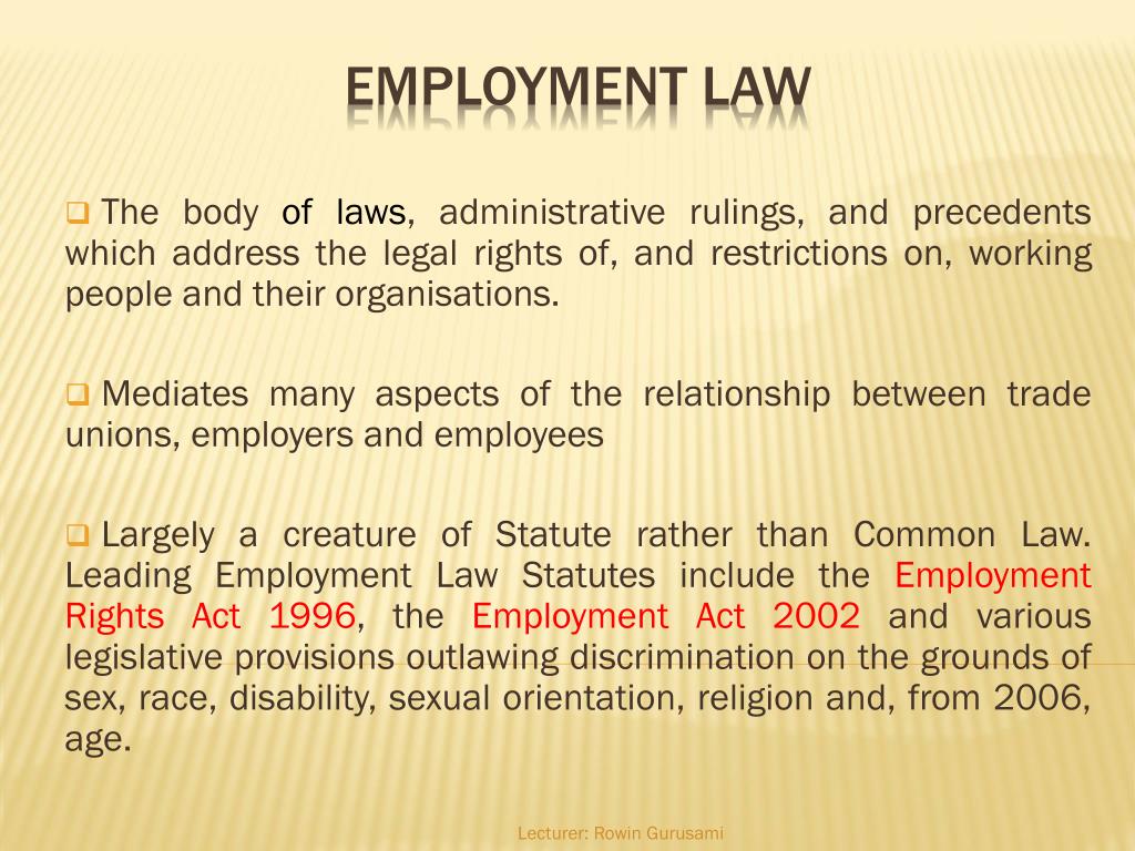 presentation about employment law