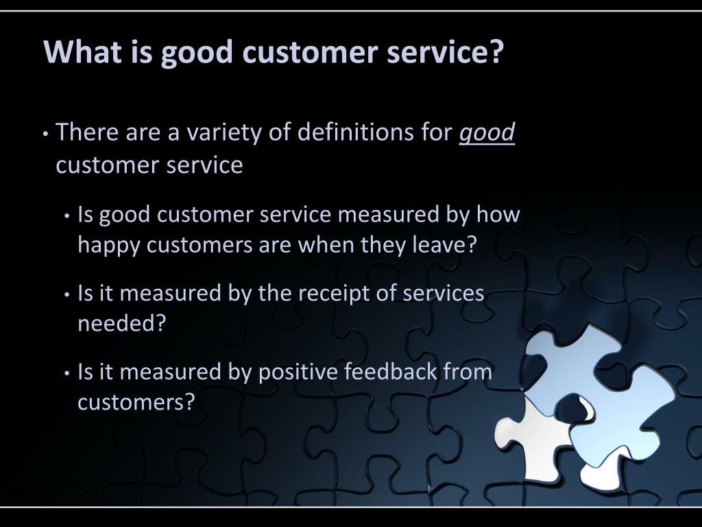 what is good customer service presentation