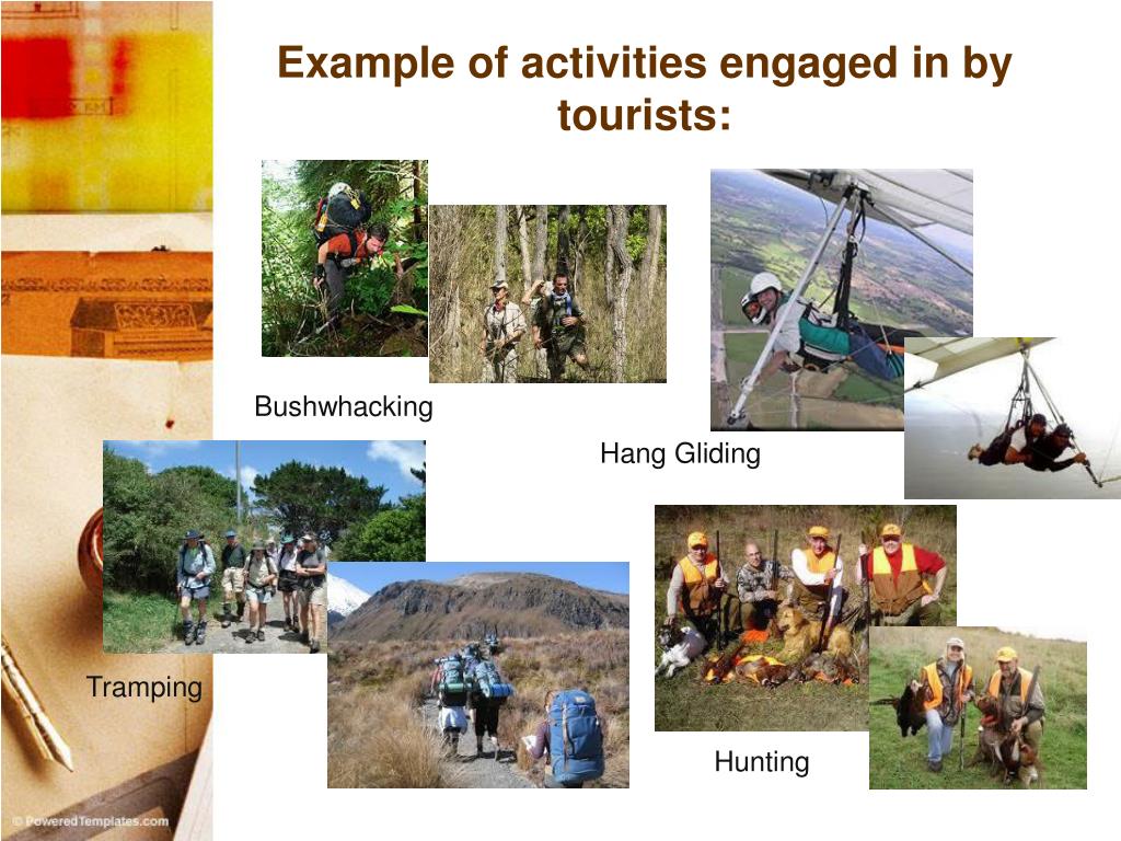 activities in tourism example