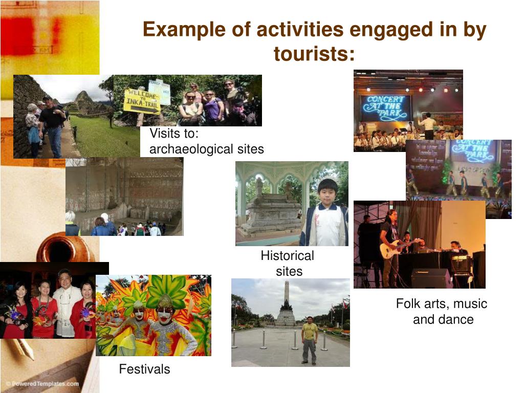 activities in tourism example
