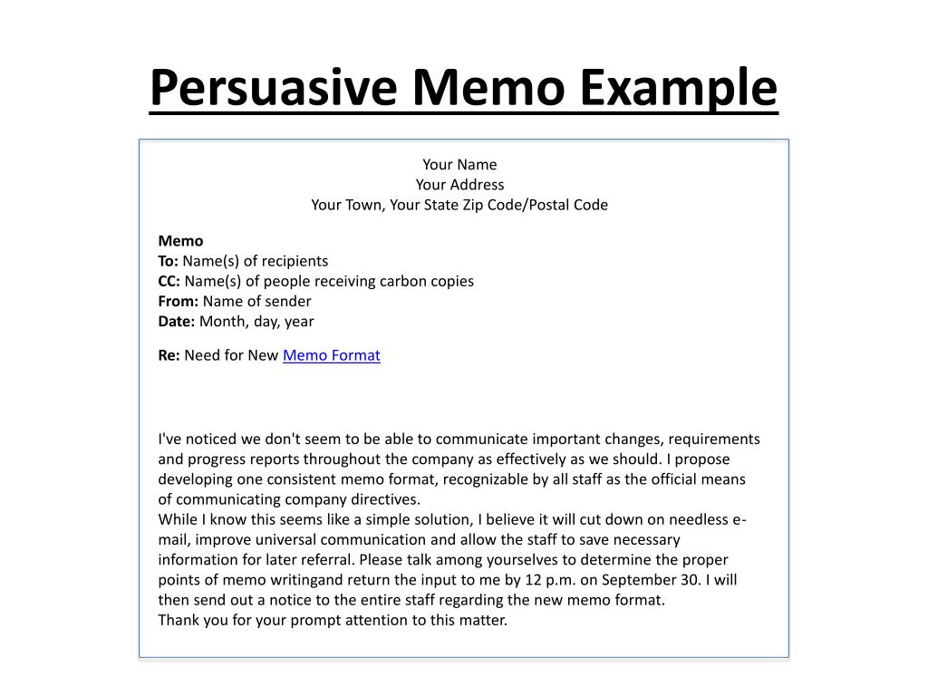 PPT - Memo Writing PowerPoint Presentation, free download - ID:27