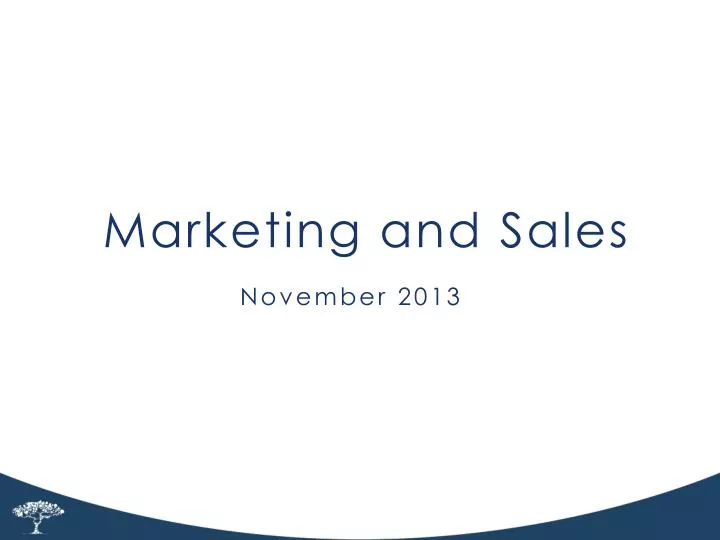 marketing and sales november 2013 november 2013 n.