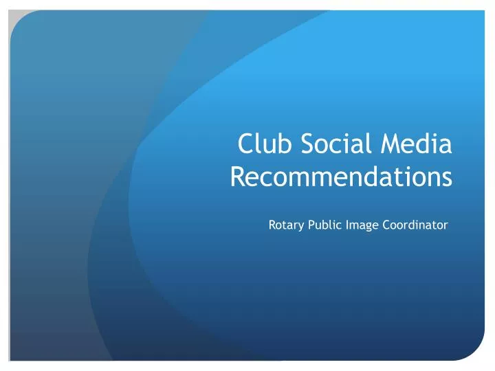 club social media recommendations n.