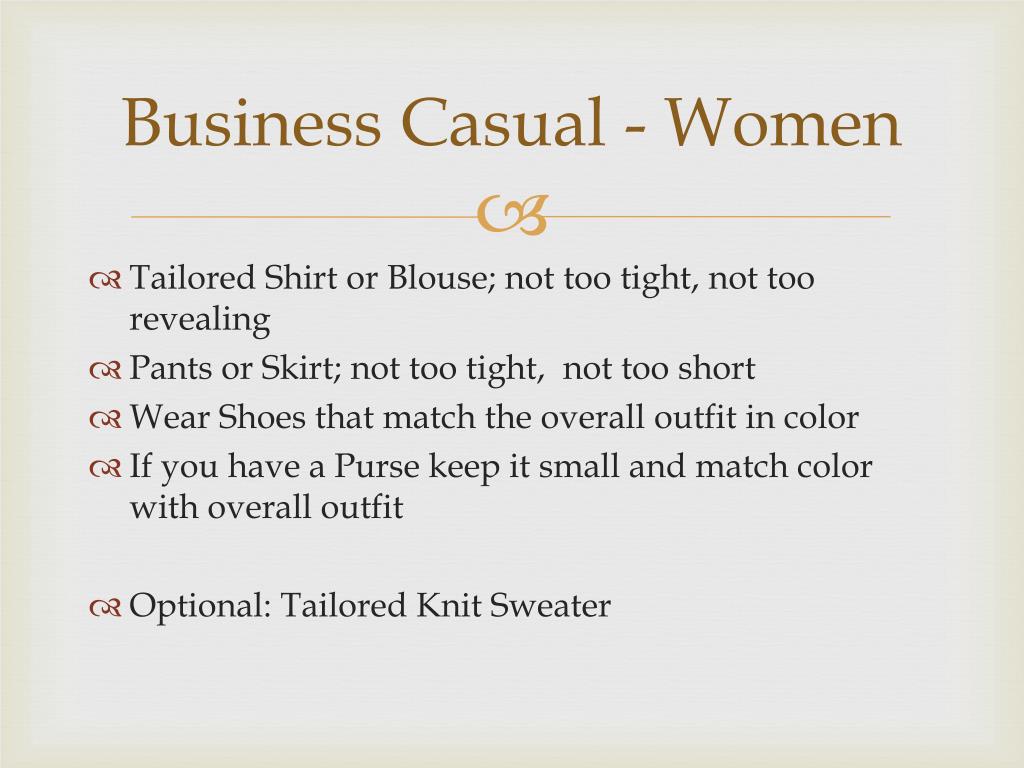 PPT - Business Casual 101 PowerPoint Presentation, free download - ID ...