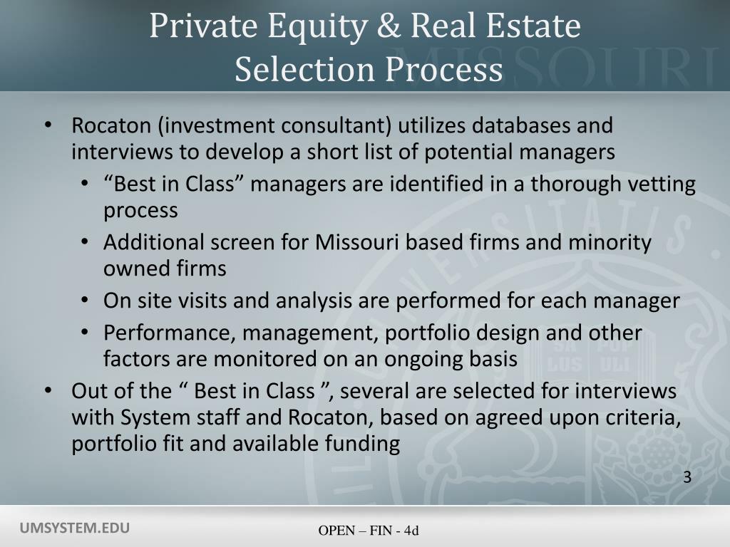 PPT - Private Equity and Real Estate Investment Manager Recommendations ...