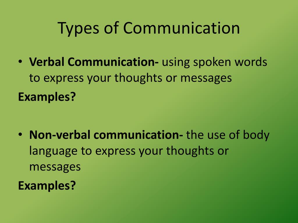 5 Types Of Verbal Communication 5 Types Of Verbal Communication