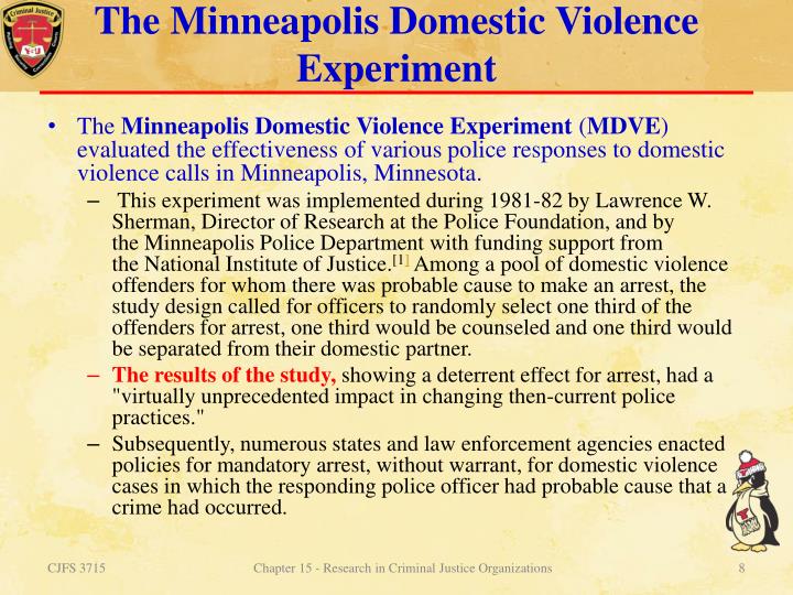 The Minneapolis Domestic Violence Experiment