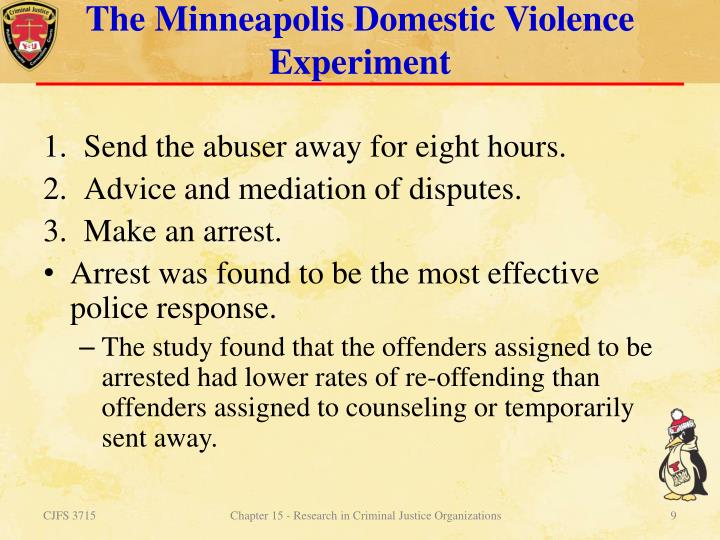 The Minneapolis Domestic Violence Experiment