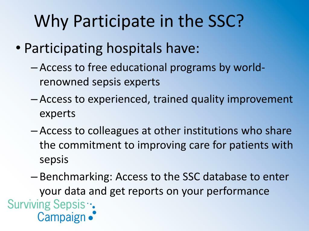 PPT - Participating In The Surviving Sepsis Campaign: How It Can Help ...