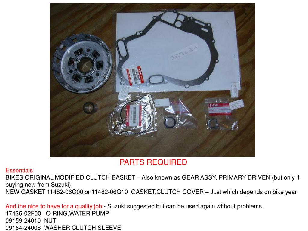 PPT - Suzuki V-Strom DL1000 Clutch Basket Removal and Re-fitting ...