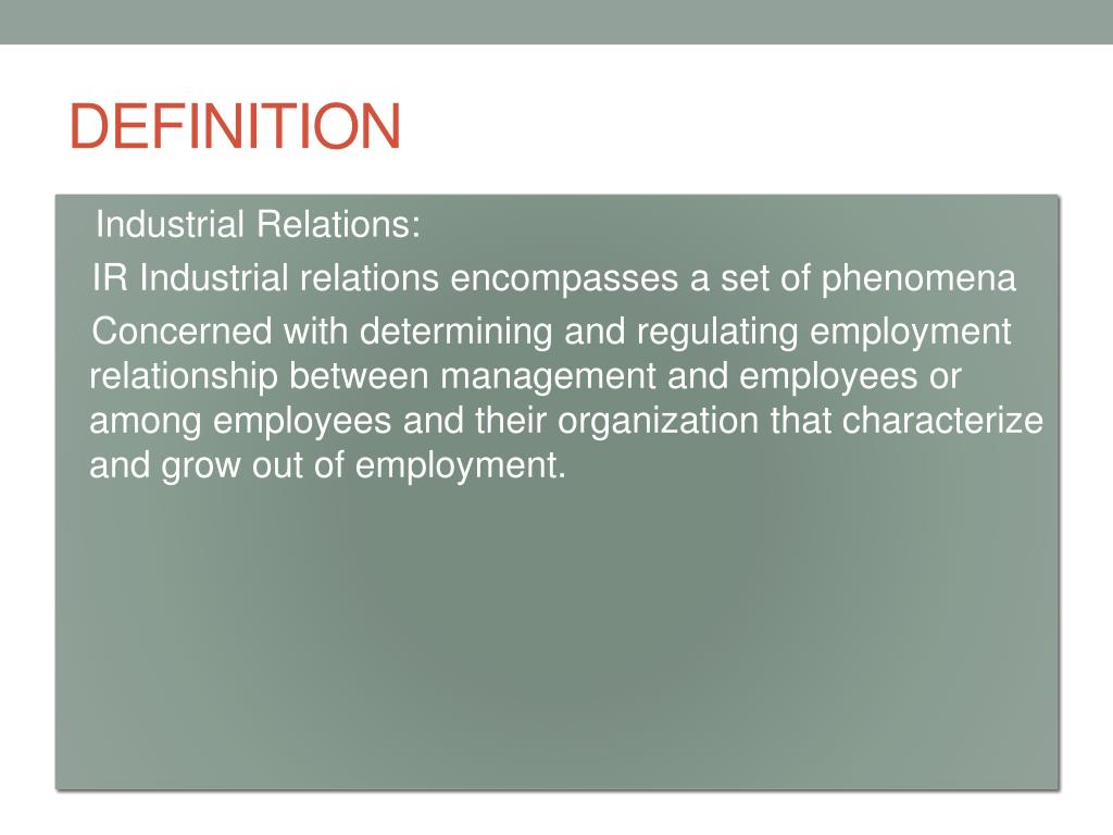 PPT DYNAMICS OF INDUSTRIAL RELATIONS AND CAPACITY BUILDING IN NIGERIA