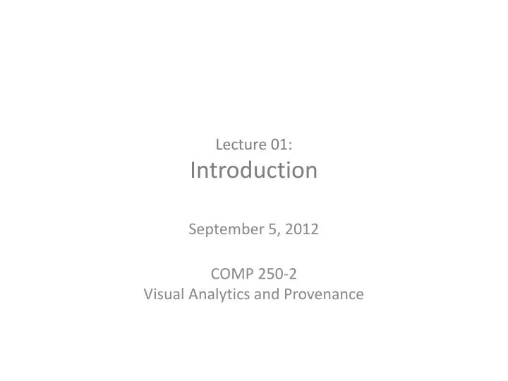 PPT - Lecture 01: Introduction PowerPoint Presentation, free download ...
